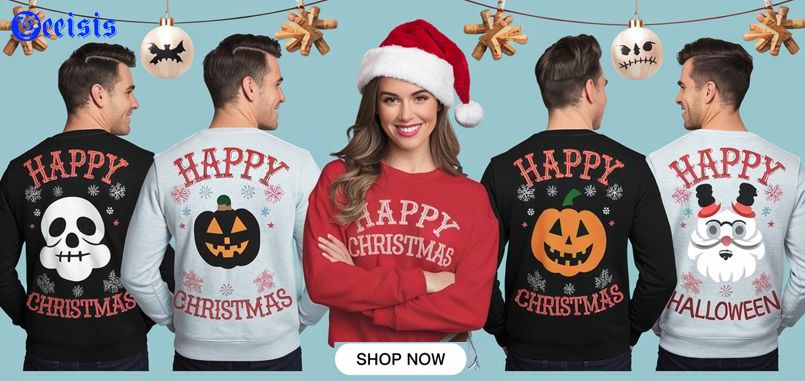 Happy Christmas and Halloween Banner Homepage for Tablet