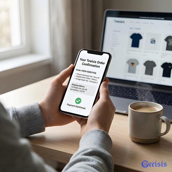 Teeisis Order Confirmation on Mobile