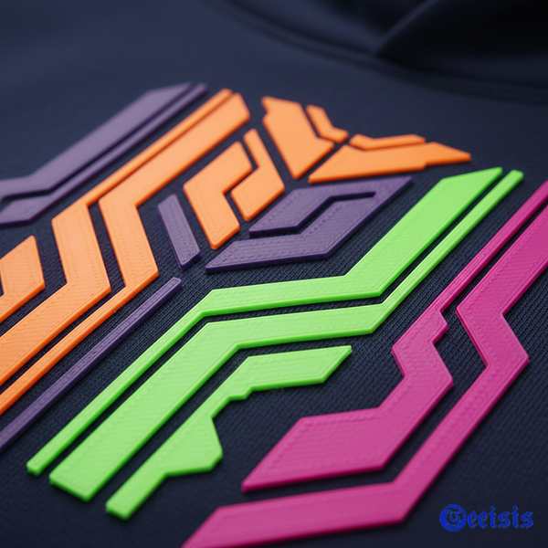 Close up of 3D Printed Graphics on a Hoodie