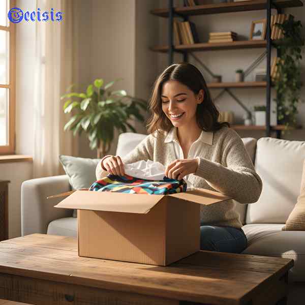 Happy Customer Unboxing Custom Apparel